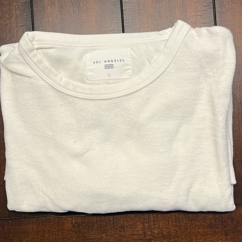 Sol Angeles Cream Crew Neck Tee